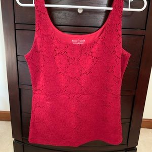 Floral red tank top from White House black market